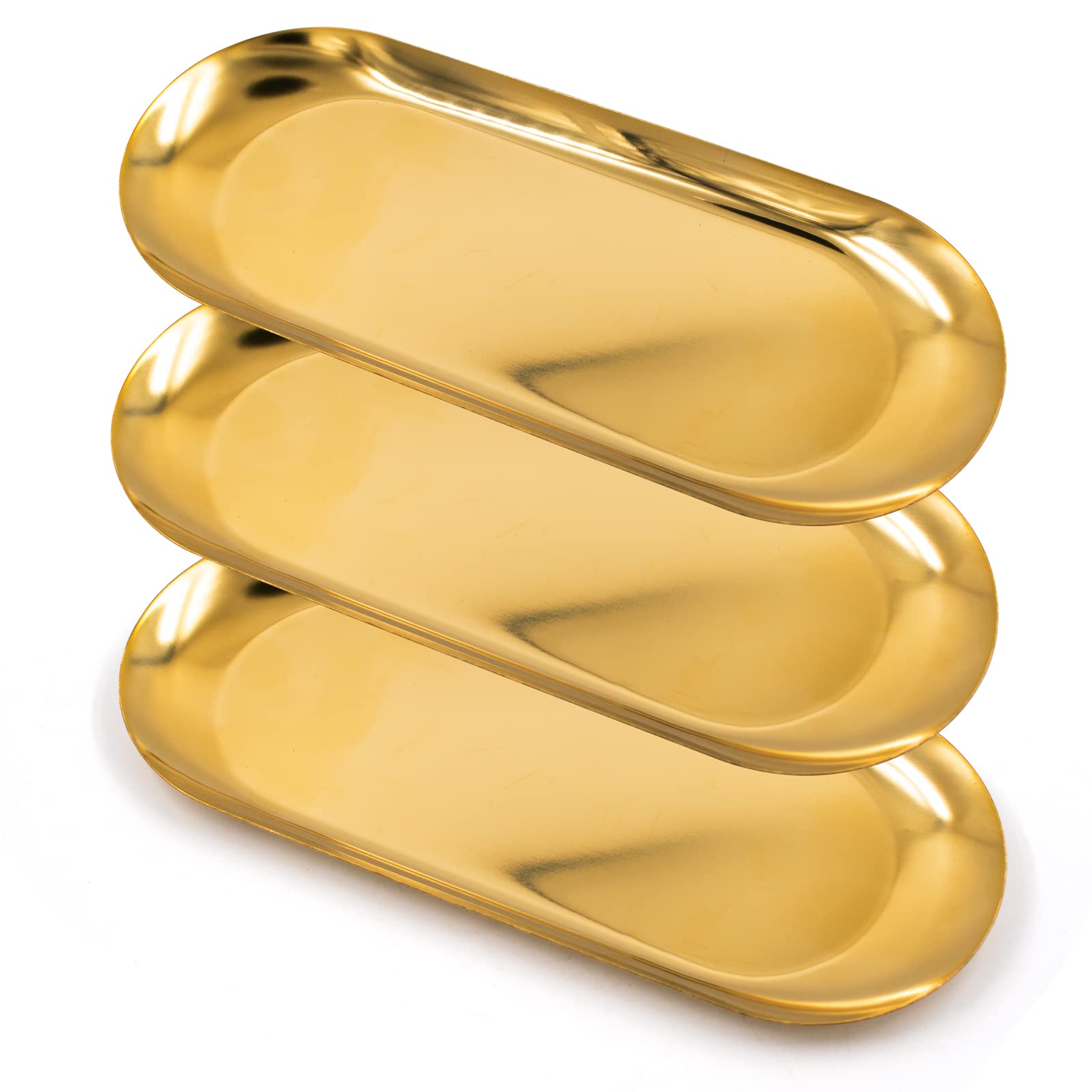 ON AIR Kyne Gold Tray キネ トレイ ゴールド Amazon.com: DFYOUHOME® 3 Pack Stainless Steel Tray Guest Check